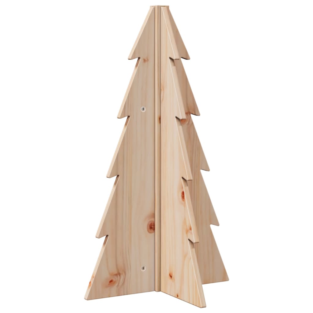 vidaXL Sapin de Noël en bois à décorer 69,5 cm Bois de pin massif