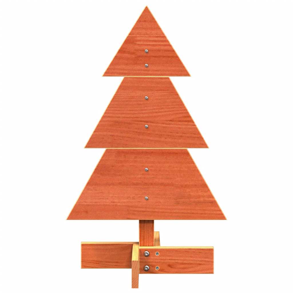 vidaXL Sapin de Noël à décorer Marron cire 60 cm Pin massif