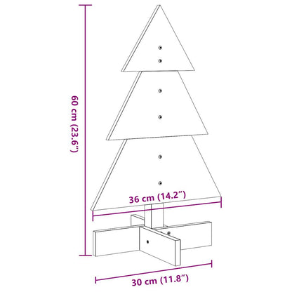vidaXL Sapin de Noël à décorer Marron cire 60 cm Pin massif