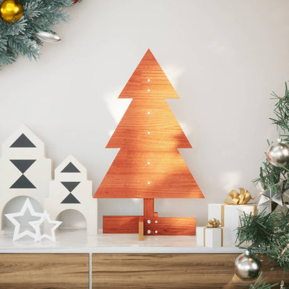 vidaXL Sapin de Noël à décorer Marron cire 60 cm Pin massif