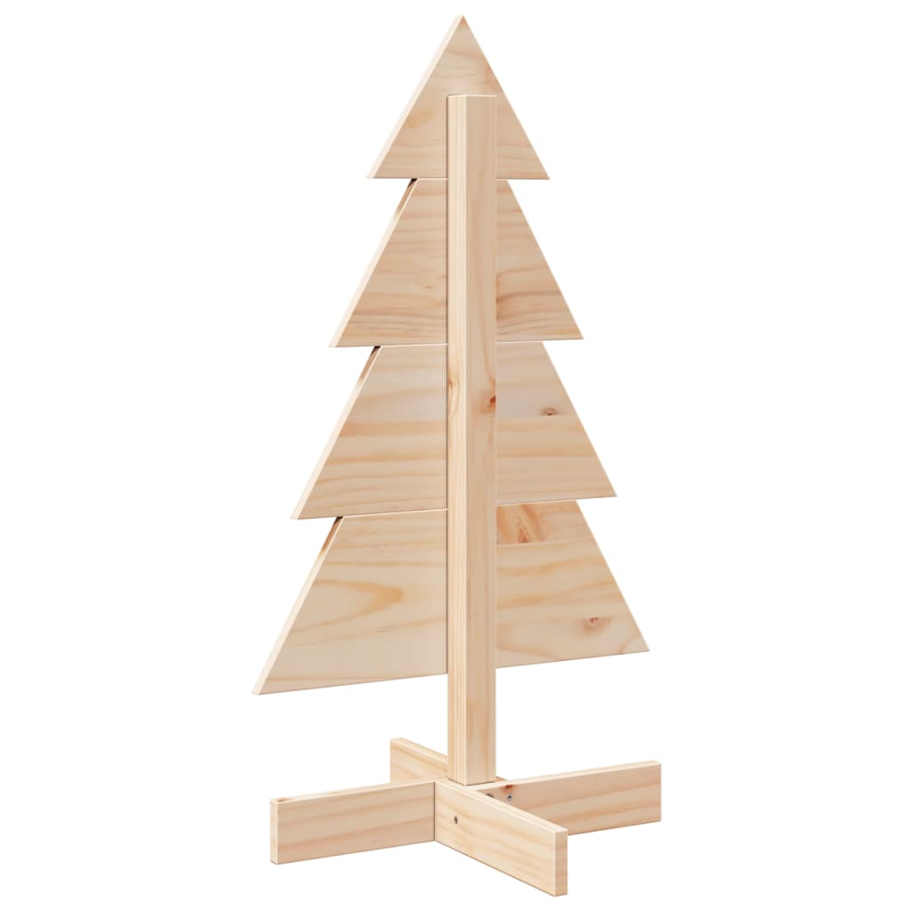 vidaXL Sapin de Noël en bois à décorer 80 cm Pin massif