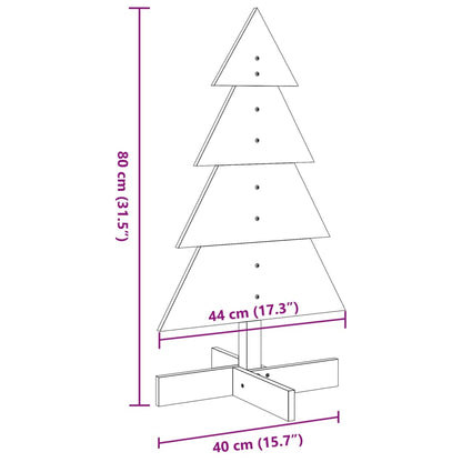 vidaXL Sapin de Noël en bois à décorer 80 cm Pin massif