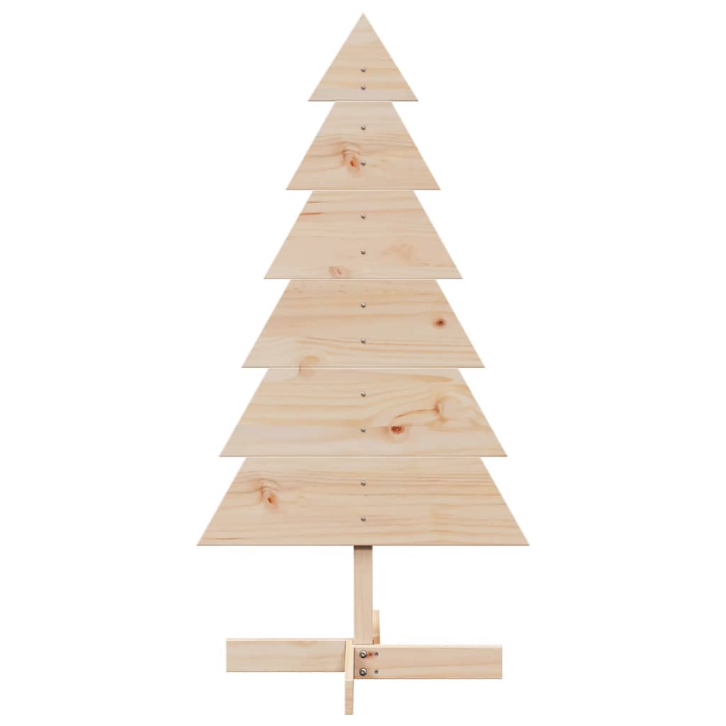 vidaXL Sapin de Noël en bois à décorer 120 cm Bois de pin massif