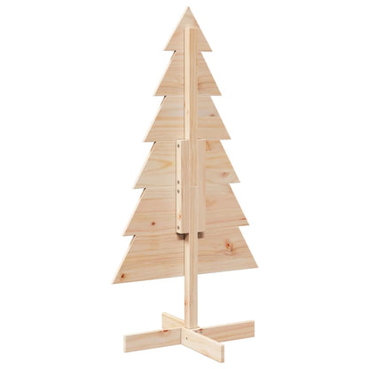 vidaXL Sapin de Noël en bois à décorer 120 cm Bois de pin massif
