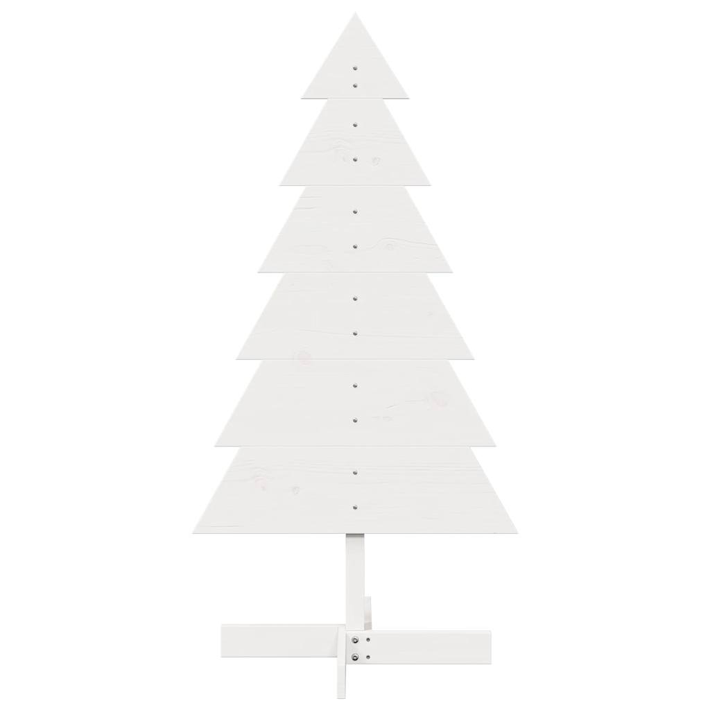 vidaXL Weihnachtsbaum zum Schmücken Weiß 120 cm Massivholz Kiefer