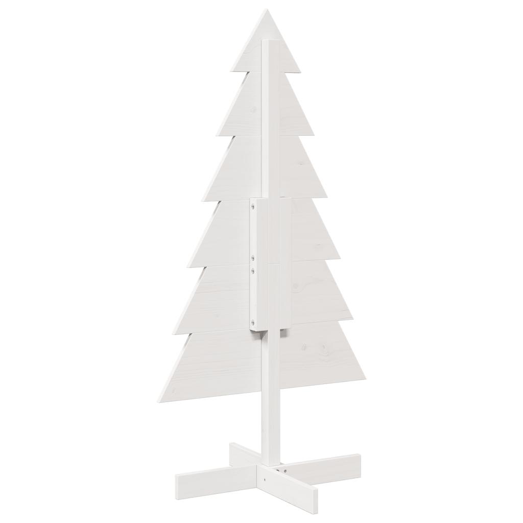 vidaXL Weihnachtsbaum zum Schmücken Weiß 120 cm Massivholz Kiefer