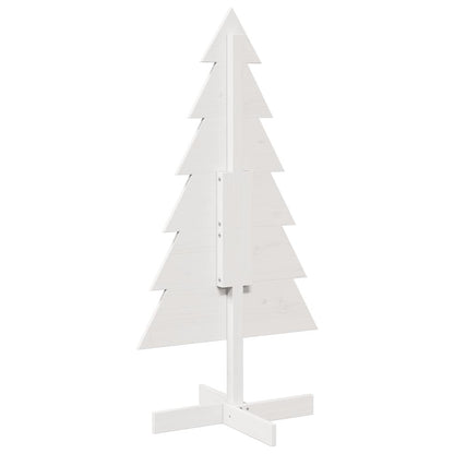 vidaXL Weihnachtsbaum zum Schmücken Weiß 120 cm Massivholz Kiefer