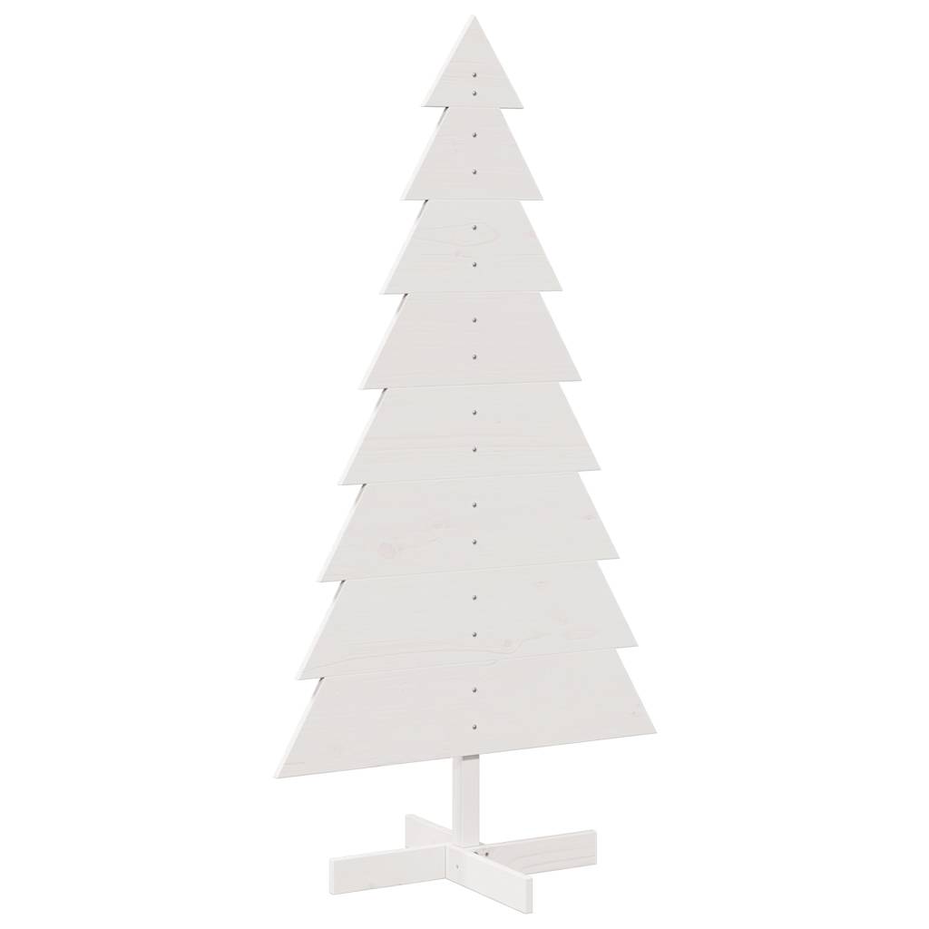 vidaXL Weihnachtsbaum zum Schmücken Weiß 150 cm Massivholz Kiefer