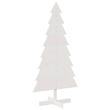 vidaXL Weihnachtsbaum zum Schmücken Weiß 150 cm Massivholz Kiefer