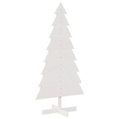 vidaXL Weihnachtsbaum zum Schmücken Weiß 150 cm Massivholz Kiefer