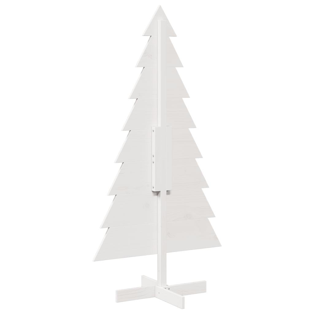 vidaXL Weihnachtsbaum zum Schmücken Weiß 150 cm Massivholz Kiefer