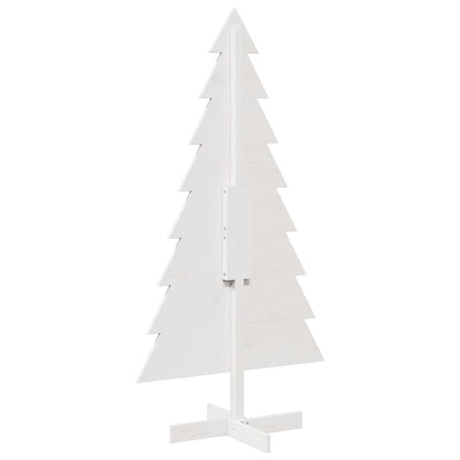 vidaXL Weihnachtsbaum zum Schmücken Weiß 150 cm Massivholz Kiefer