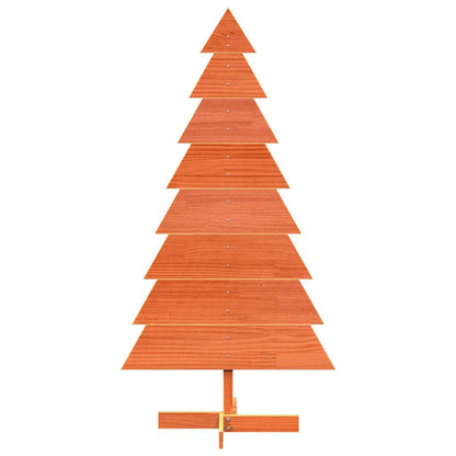 vidaXL Sapin de Noël à décorer Marron cire 150 cm Bois de pin massif