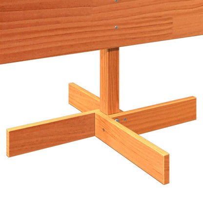 vidaXL Sapin de Noël à décorer Marron cire 150 cm Bois de pin massif
