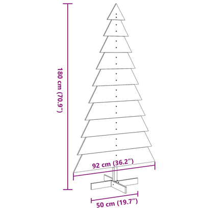 vidaXL Sapin de Noël à décorer 180 cm en pin massif