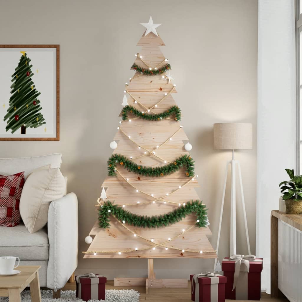 vidaXL Sapin de Noël à décorer 180 cm en pin massif