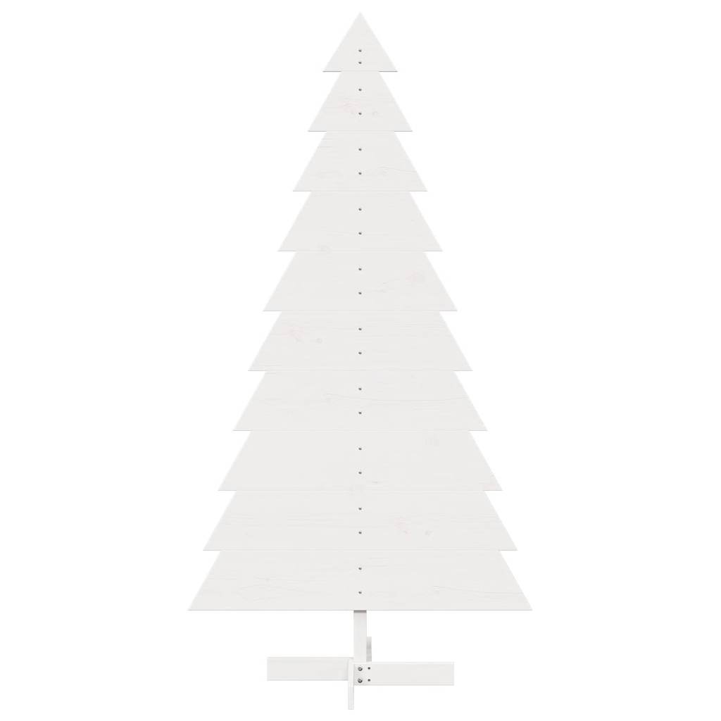 vidaXL Weihnachtsbaum zum Schmücken Weiß 180 cm Massivholz Kiefer