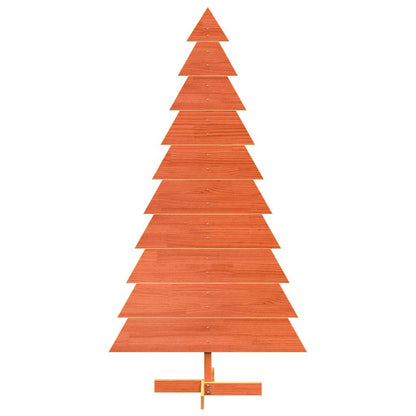 vidaXL Sapin de Noël à décorer Marron cire 180 cm Bois de pin massif