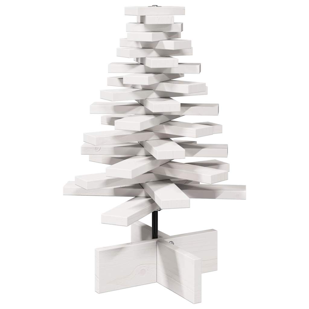 vidaXL Weihnachtsbaum zum Schmücken Weiß 60 cm Massivholz Kiefer