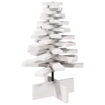 vidaXL Weihnachtsbaum zum Schmücken Weiß 60 cm Massivholz Kiefer