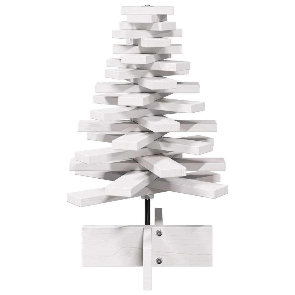 vidaXL Weihnachtsbaum zum Schmücken Weiß 60 cm Massivholz Kiefer