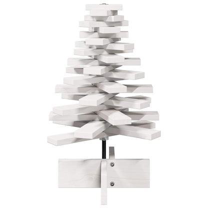 vidaXL Weihnachtsbaum zum Schmücken Weiß 60 cm Massivholz Kiefer