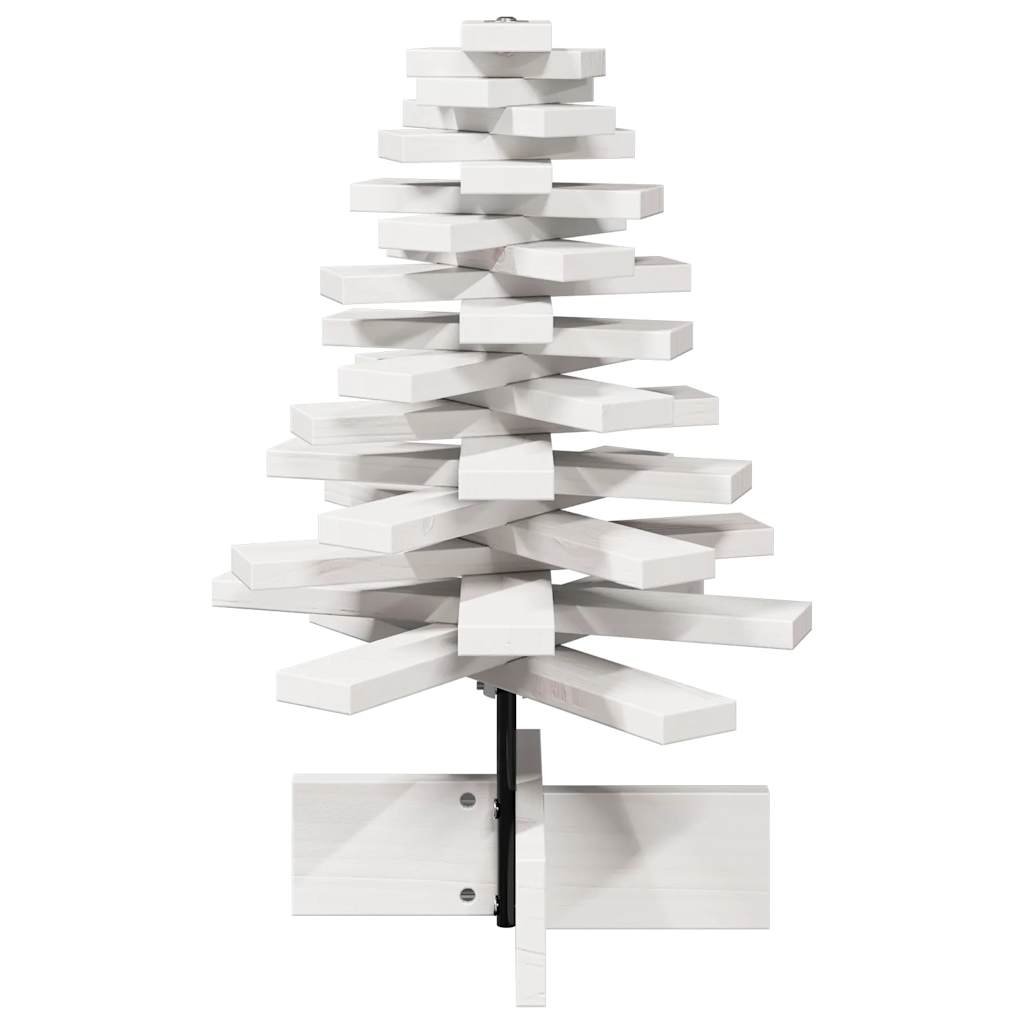 vidaXL Weihnachtsbaum zum Schmücken Weiß 60 cm Massivholz Kiefer