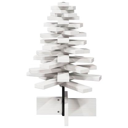 vidaXL Weihnachtsbaum zum Schmücken Weiß 60 cm Massivholz Kiefer