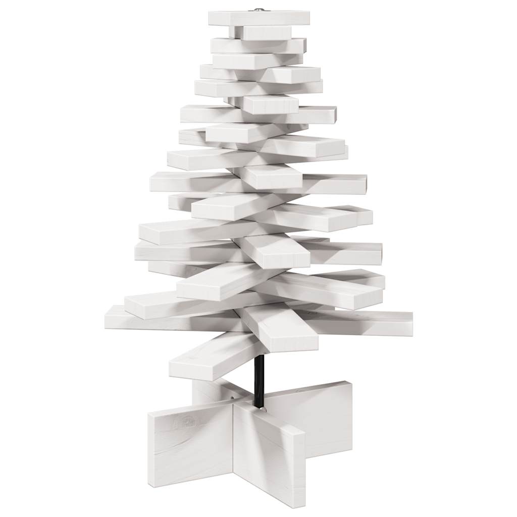 vidaXL Weihnachtsbaum zum Schmücken Weiß 60 cm Massivholz Kiefer
