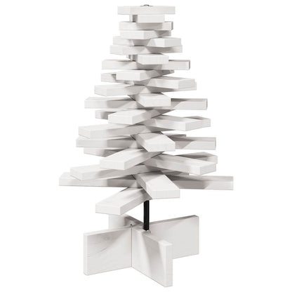 vidaXL Weihnachtsbaum zum Schmücken Weiß 60 cm Massivholz Kiefer