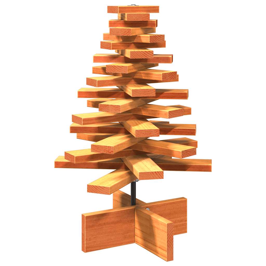 vidaXL Weihnachtsbaum zum Schmücken Wachsbraun 60 cm Massivholz Kiefer