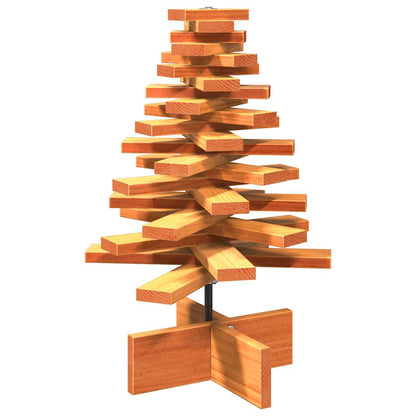 vidaXL Weihnachtsbaum zum Schmücken Wachsbraun 60 cm Massivholz Kiefer