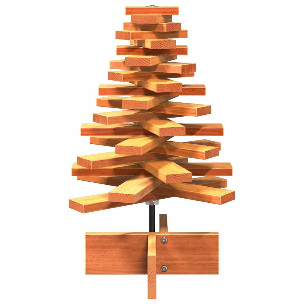 vidaXL Weihnachtsbaum zum Schmücken Wachsbraun 60 cm Massivholz Kiefer