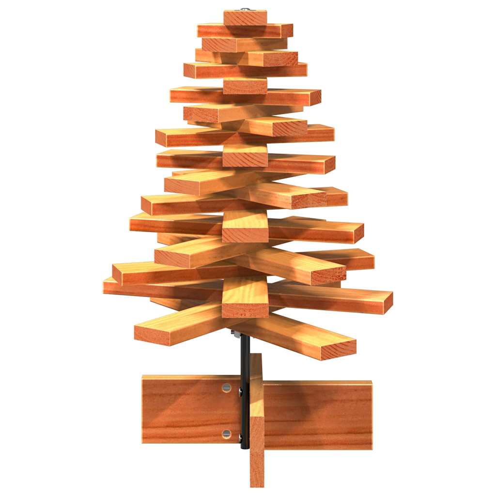 vidaXL Weihnachtsbaum zum Schmücken Wachsbraun 60 cm Massivholz Kiefer