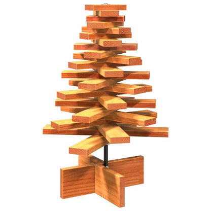 vidaXL Weihnachtsbaum zum Schmücken Wachsbraun 60 cm Massivholz Kiefer