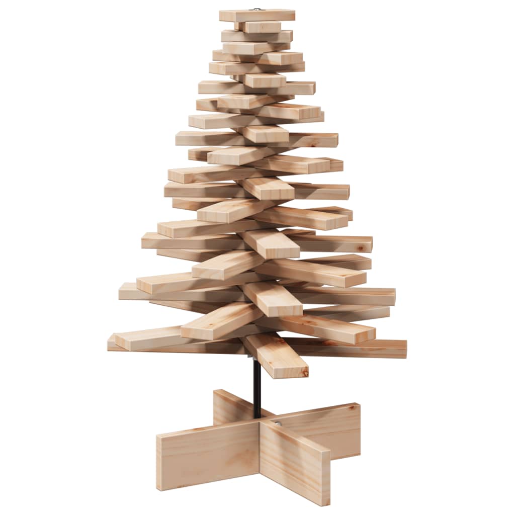 vidaXL Sapin de Noël à décorer en bois 80 cm en pin massif
