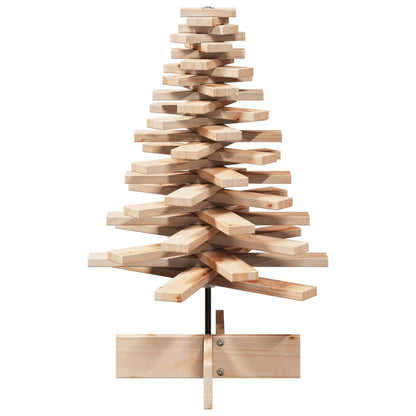 vidaXL Sapin de Noël à décorer en bois 80 cm en pin massif