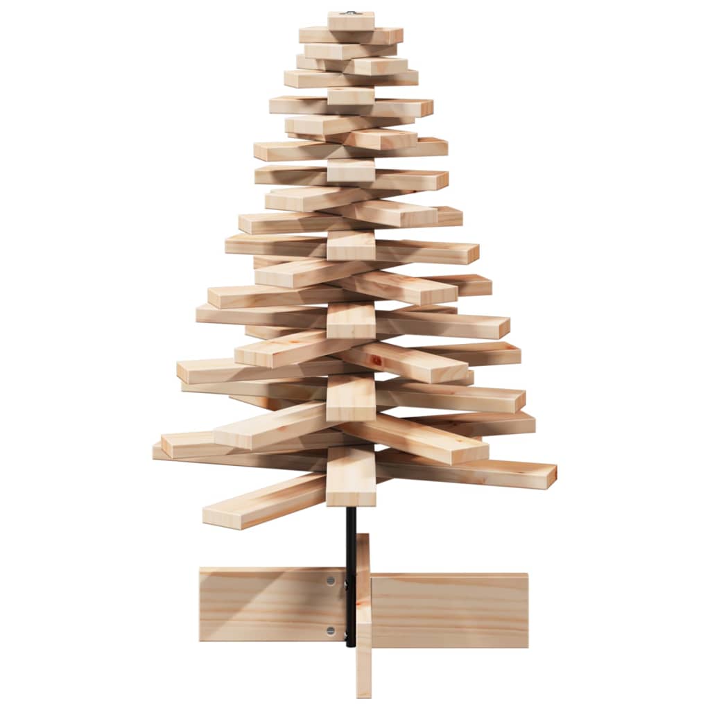 vidaXL Sapin de Noël à décorer en bois 80 cm en pin massif