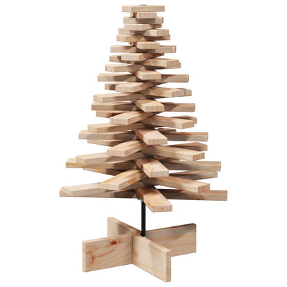 vidaXL Sapin de Noël à décorer en bois 80 cm en pin massif