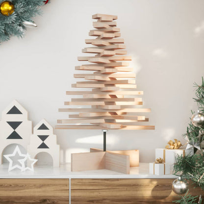 vidaXL Sapin de Noël à décorer en bois 80 cm en pin massif