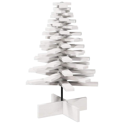 vidaXL Weihnachtsbaum zum Schmücken Weiß 80 cm Massivholz Kiefer