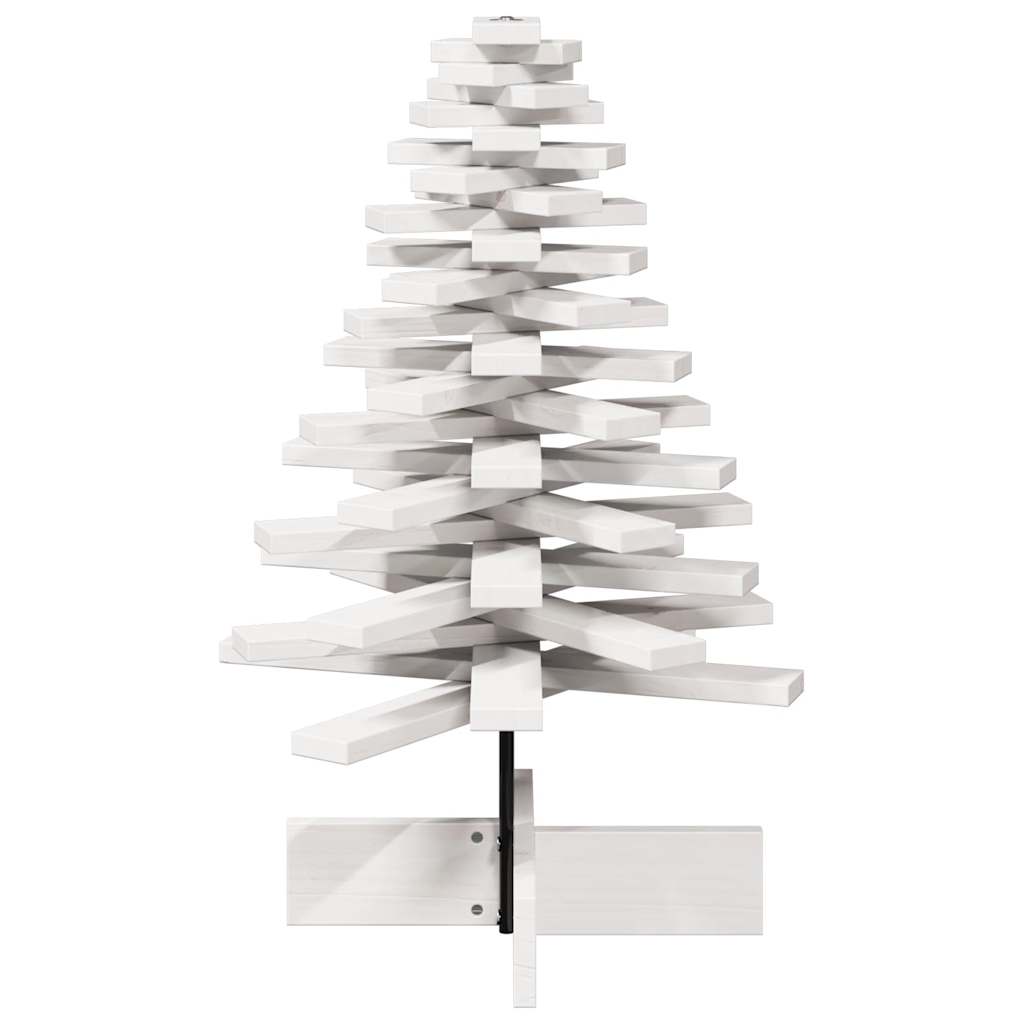 vidaXL Weihnachtsbaum zum Schmücken Weiß 80 cm Massivholz Kiefer
