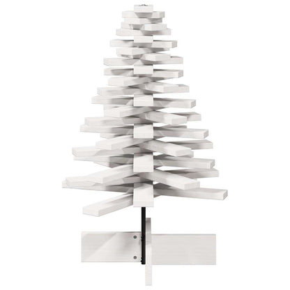 vidaXL Weihnachtsbaum zum Schmücken Weiß 80 cm Massivholz Kiefer