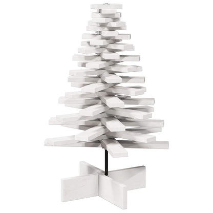 vidaXL Weihnachtsbaum zum Schmücken Weiß 80 cm Massivholz Kiefer