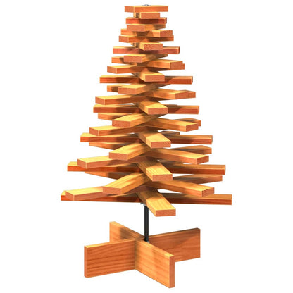 vidaXL Sapin de Noël à décorer en bois massif de pin 80 cm