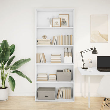 vidaXL Bibliothèque blanc 80x30x189 cm Bois d'ingénierie