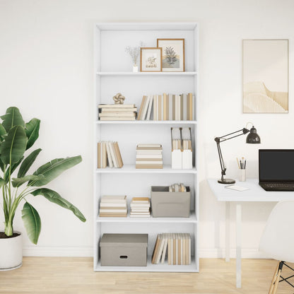 vidaXL Bibliothèque blanc 80x30x189 cm Bois d'ingénierie