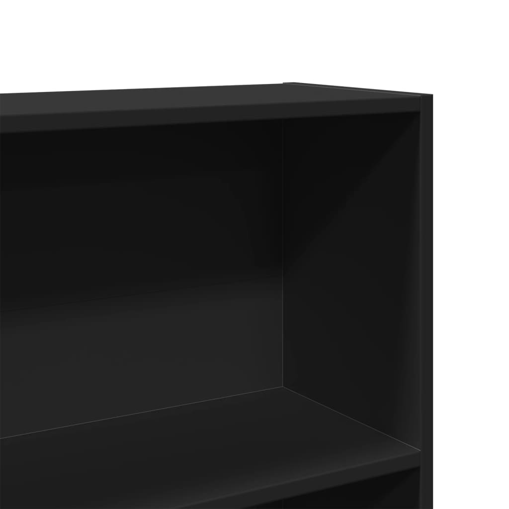vidaXL Bücherregal Schwarz 80x30x189 cm Holzwerkstoff