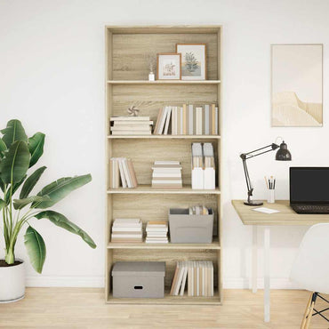 vidaXL Bibliothèque chêne sonoma 80x30x189 cm Bois d'ingénierie