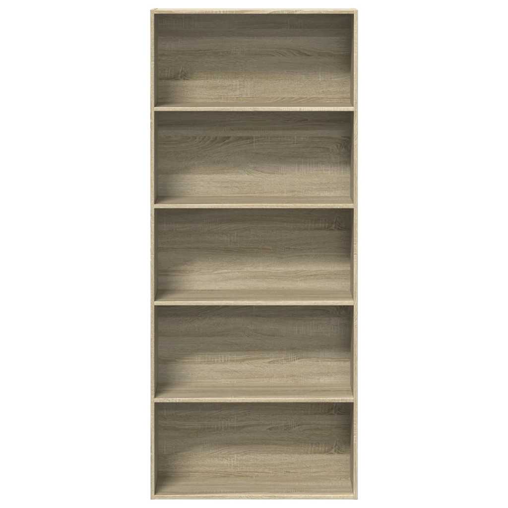 vidaXL Bücherregal Sonoma-Eiche 80x30x189 cm Holzwerkstoff